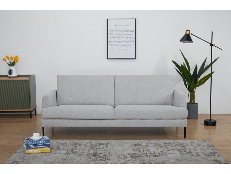 SalesFever® Sofa beige 3-Sitzer Strukturstoff Tokyo 394588 - 8