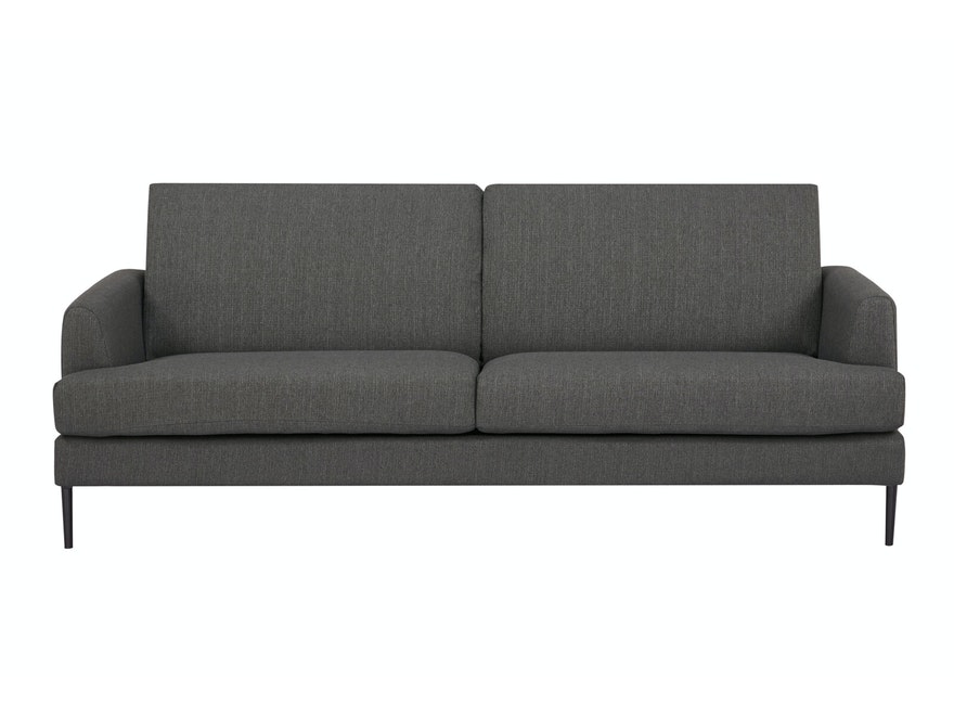 SalesFever® Sofa anthrazit 3-Sitzer Strukturstoff Tokyo 394571 - 1