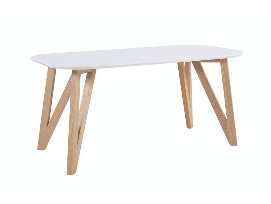 SalesFever® Essgruppe weiß gelb 180 x 90 cm Aino 5tlg. Tisch & 4 Stühle 393321 - 5