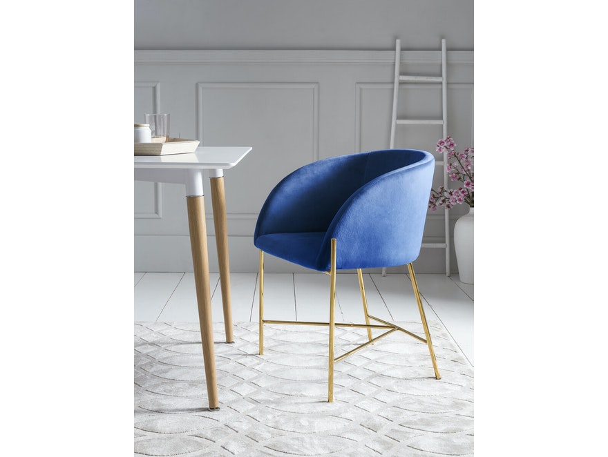 SalesFever® Essgruppe Blau 180 x 90 cm weiß Luke 5tlg. Tisch & 4 Stühle Sjard 393499 - 5