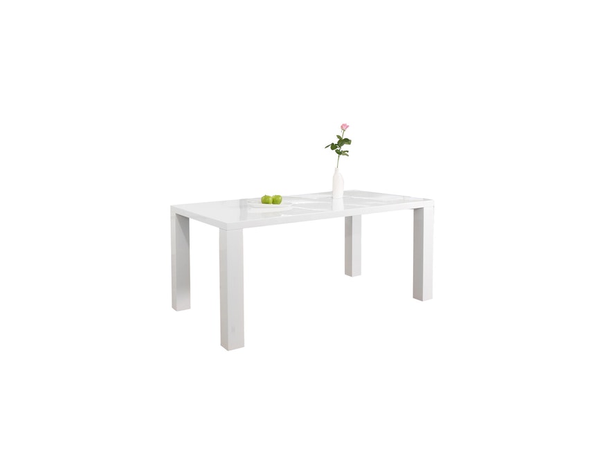 SalesFever® Essgruppe Weiß Luke 5 tlg. 180 x 90 cm 4 Design Stühle Sari 393475 - 4