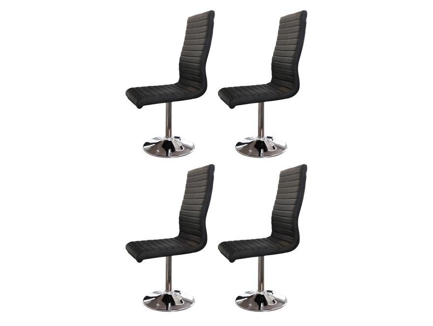 SalesFever® Essgruppe 5tlg. Luke 180 x 90 cm Tisch & 4 Stühle Schwarz Lio 393413 - 5