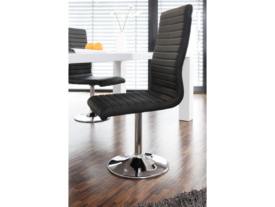 SalesFever® Essgruppe 5tlg. Luke 180 x 90 cm Tisch & 4 Stühle Schwarz Lio 393413 - 6
