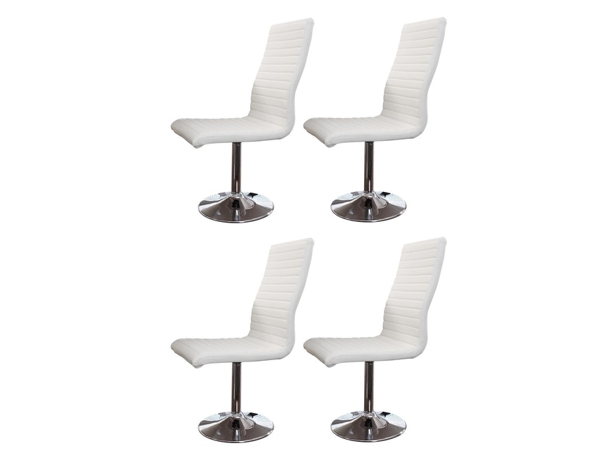 SalesFever® Essgruppe Weiß Luke 180 x 90 cm 5tlg. Tisch & 4 Stühle Lio 393390 - 5