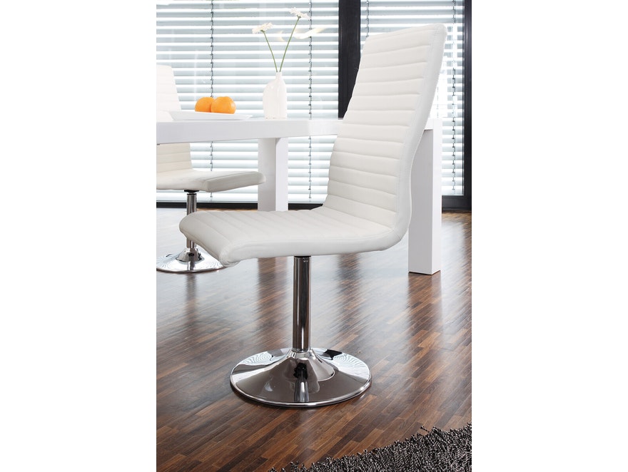 SalesFever® Essgruppe Weiß Luke 180 x 90 cm 5tlg. Tisch & 4 Stühle Lio 393390 - 6