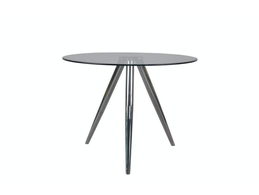 SalesFever® Essgruppe Grau Ledan Ø 100 cm 5tlg. Tisch & 4 Stühle Lio 393352 - 2