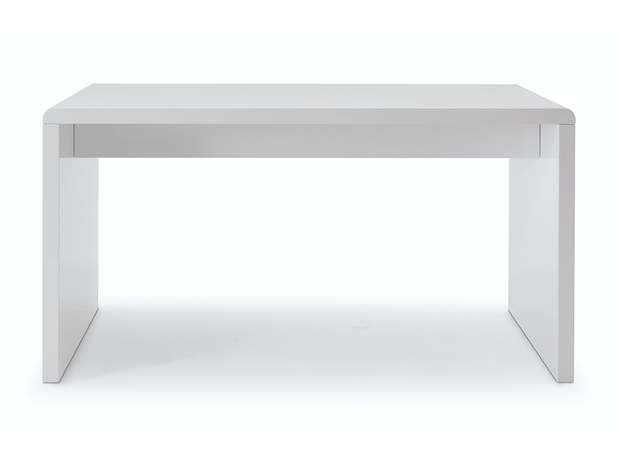 SalesFever® Schreibtisch 140x70 cm Weiß hochglanz lackiert Calvin 396889 - 2