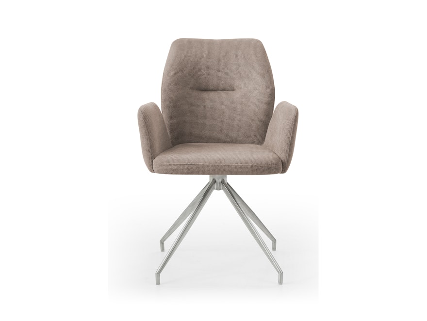 SalesFever® Armlehnstuhl Braun mit 180° Drehfunktion Amira 368008 - 2