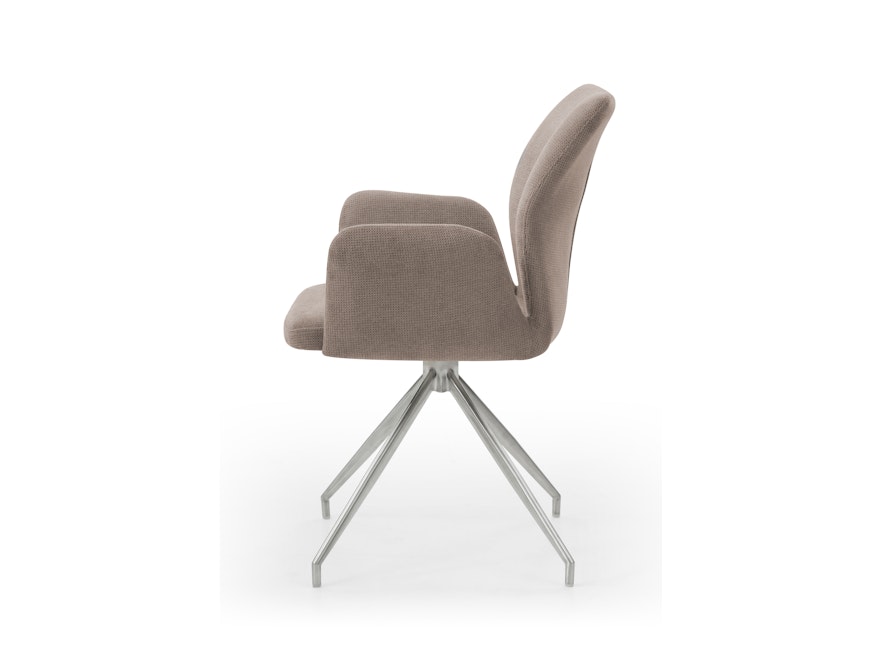SalesFever® Armlehnstuhl Braun mit 180° Drehfunktion Amira 368008 - 3