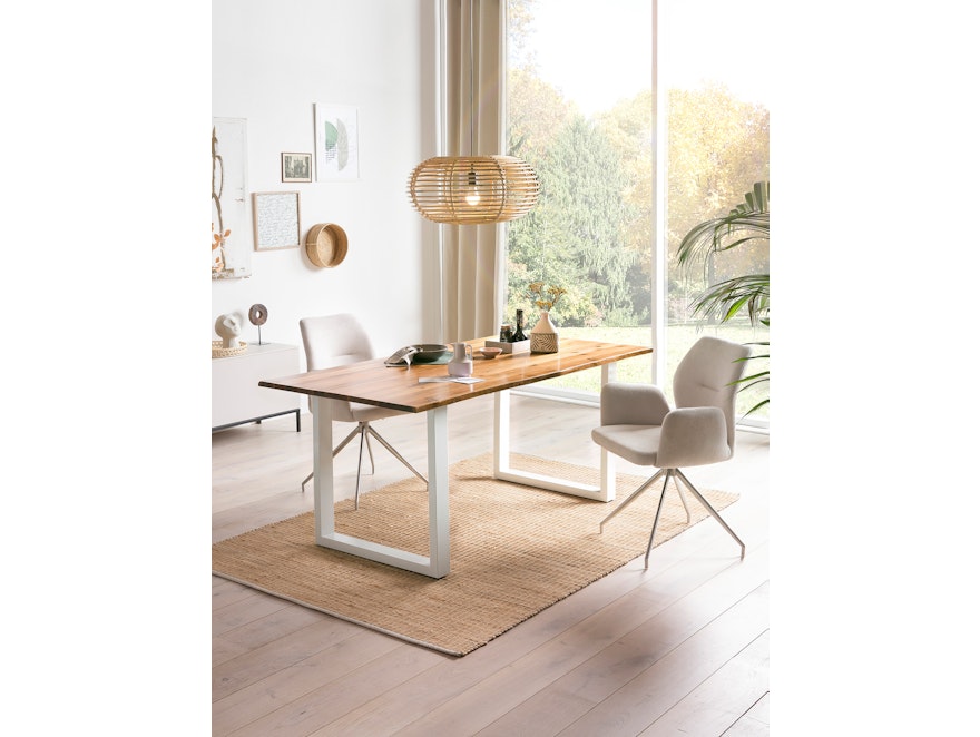 SalesFever® Esstisch 160x90 cm Akazie Gestell in U-Form WESLEY 398890 - 2