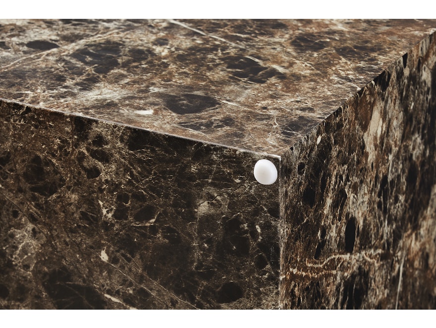 SalesFever® Beistelltisch 45x45 cm in Marmoroptik Braun DALLAS 367018 - 4