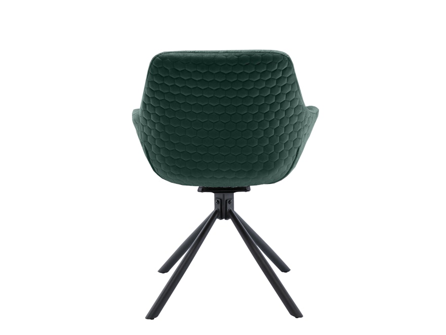 SalesFever® Armlehnstuhl 360° Drehfunktion mit Wabensteppung Samt Tannengrün Harvey 399187 - 5