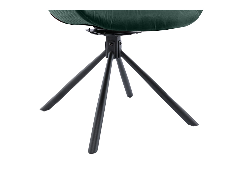 SalesFever® Armlehnstuhl 360° Drehfunktion mit Wabensteppung Samt Tannengrün Harvey 399187 - 6