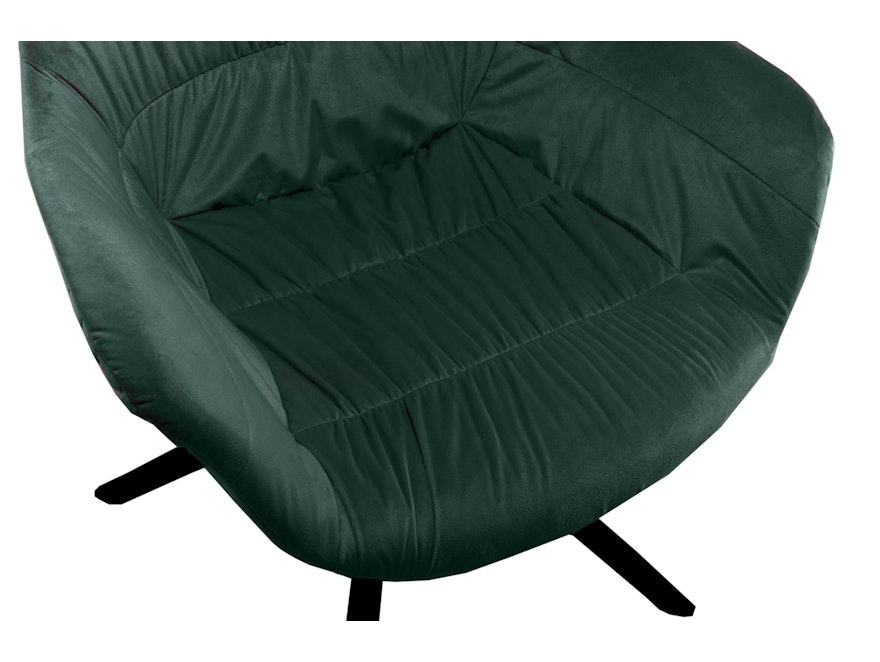 SalesFever® Armlehnstuhl 360° Drehfunktion mit Wabensteppung Samt Tannengrün Harvey 399187 - 8