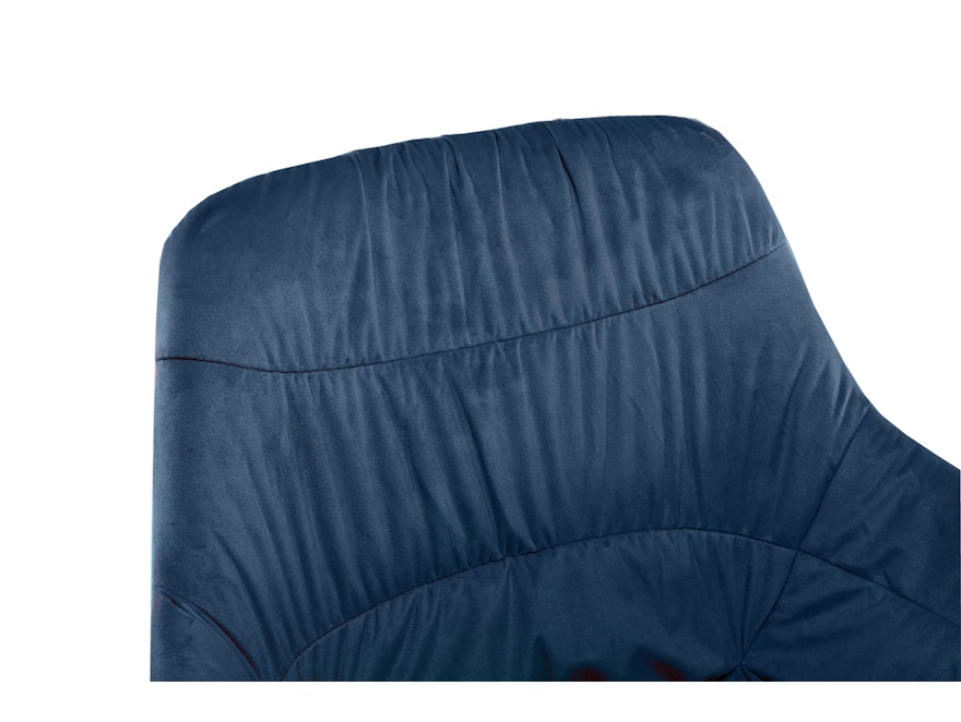 SalesFever® Armlehnstuhl 360° Drehfunktion mit Wabensteppung Samt Blau Harvey 399217 - 10