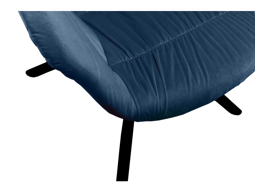 SalesFever® Armlehnstuhl 360° Drehfunktion mit Wabensteppung Samt Blau Harvey 399217 - 11
