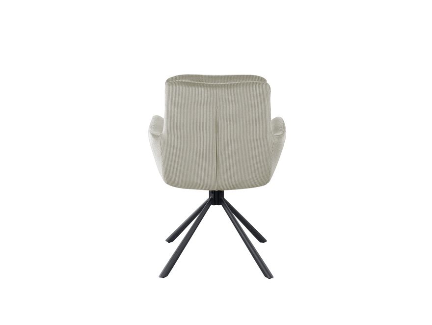 SalesFever® Armlehnstuhl Beige in Cord-Optik mit 360° Drehfunktion Faye 368930 - 5