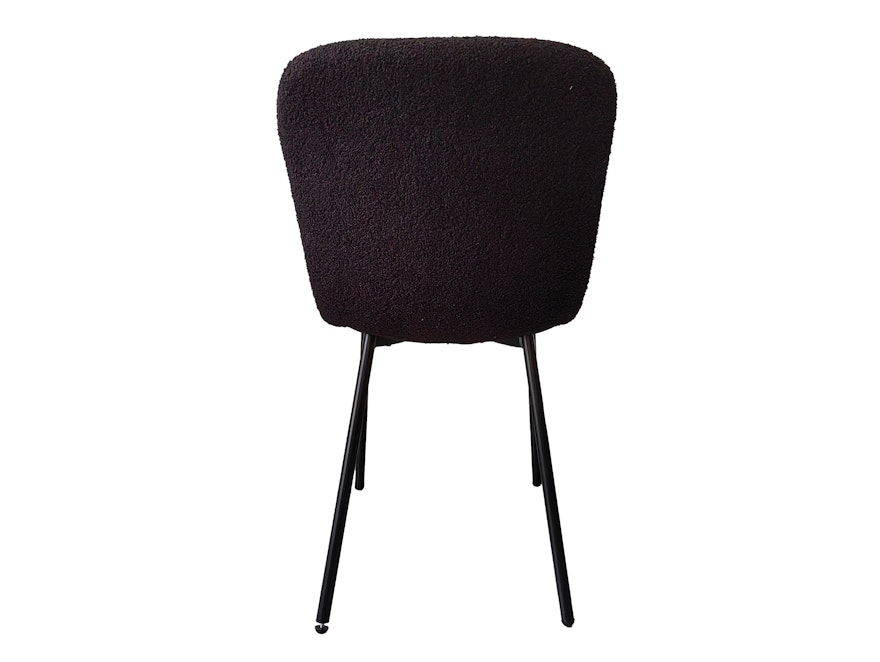 SalesFever®  Stuhl 4er Set in Bouclé Optik Schwarz Tom 368923 - 6