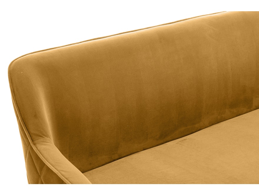 SalesFever® Sitzbank 160 cm Samt mit Armlehnen und Rückensteppung Senfgelb Finja 368718 - 10