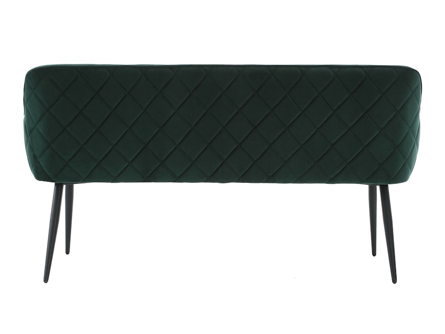 SalesFever® Sitzbank 160 cm Samt mit Armlehnen und Rückensteppung Tannengrün Finja 368701 - 6