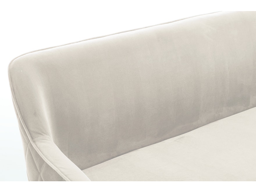 SalesFever® Sitzbank 160 cm Samt mit Armlehnen und Rückensteppung Creme Finja 368688 - 9
