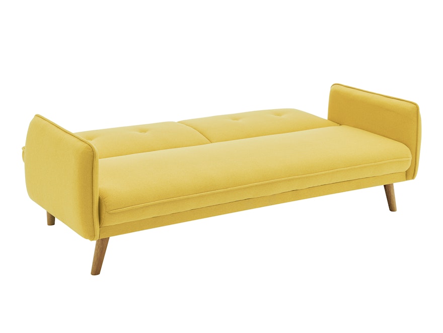 SalesFever® 3-Sitzer Sofa Strukturstoff fein Gelb Clik Clak 368640 - 3