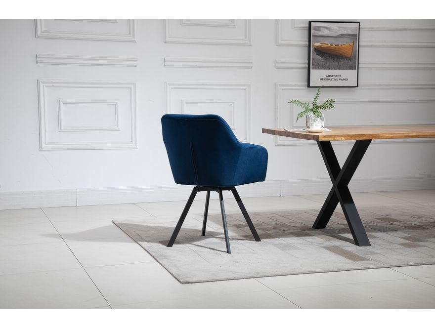 SalesFever® Essgruppe 5-tlg. 160x90 cm Nussbaum Blau Layne- Fiona 371282 - 14