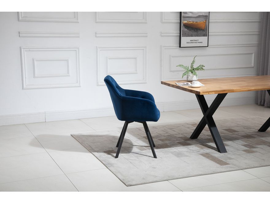 SalesFever® Essgruppe 5-tlg. 160x90 cm Nussbaum Blau Layne- Fiona 371282 - 16