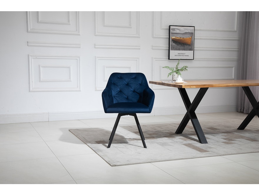 SalesFever® Essgruppe 5-tlg. 160x90 cm Nussbaum Blau Layne- Fiona 371282 - 17