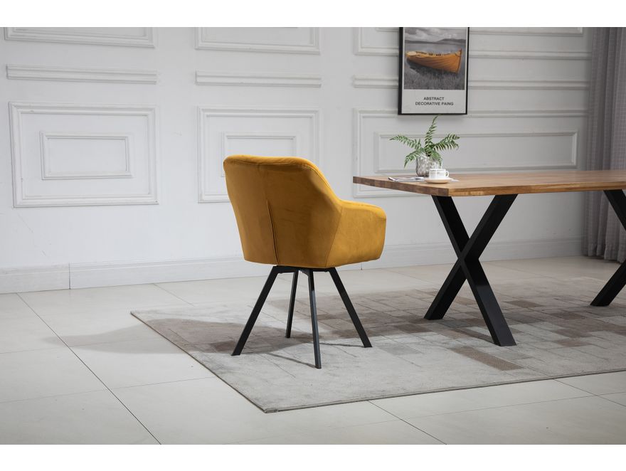 SalesFever® Essgruppe 5-tlg. 160x90 cm Nussbaum Senfgelb Layne- Fiona 371244 - 14