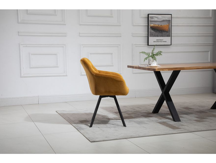 SalesFever® Essgruppe 5-tlg. 160x90 cm Nussbaum Senfgelb Layne- Fiona 371244 - 16
