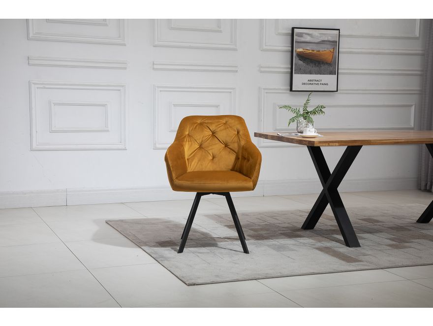 SalesFever® Essgruppe 5-tlg. 160x90 cm Nussbaum Senfgelb Layne- Fiona 371244 - 17