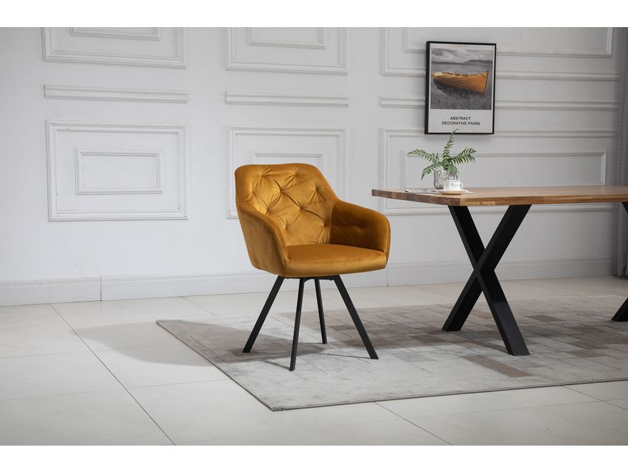 SalesFever® Essgruppe 5-tlg. 160x90 cm Nussbaum Senfgelb Layne- Fiona 371244 - 18