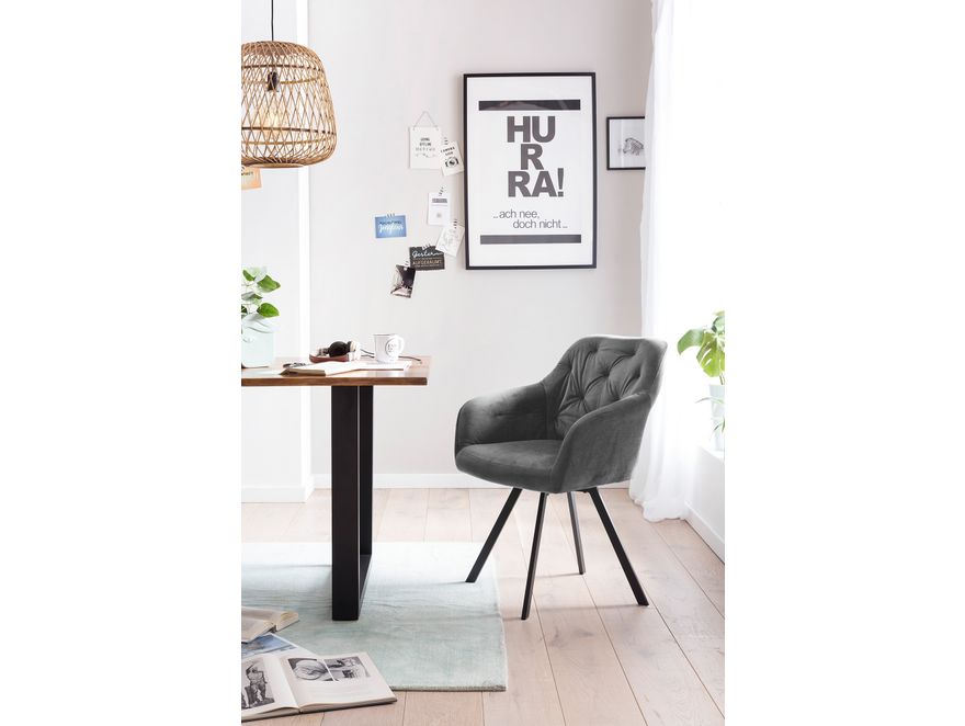 SalesFever® Essgruppe 5-tlg. 160x90 cm Nussbaum Grau Layne- Fiona 371237 - 14