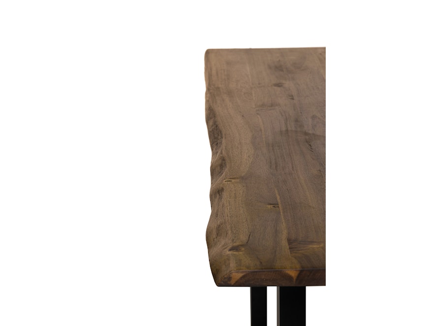 SalesFever® Essgruppe 5-tlg. 160x90 cm Tisch Akazie Stuhl Strukturstoff Hellgrau LAYNE-LEO 370797 - 5