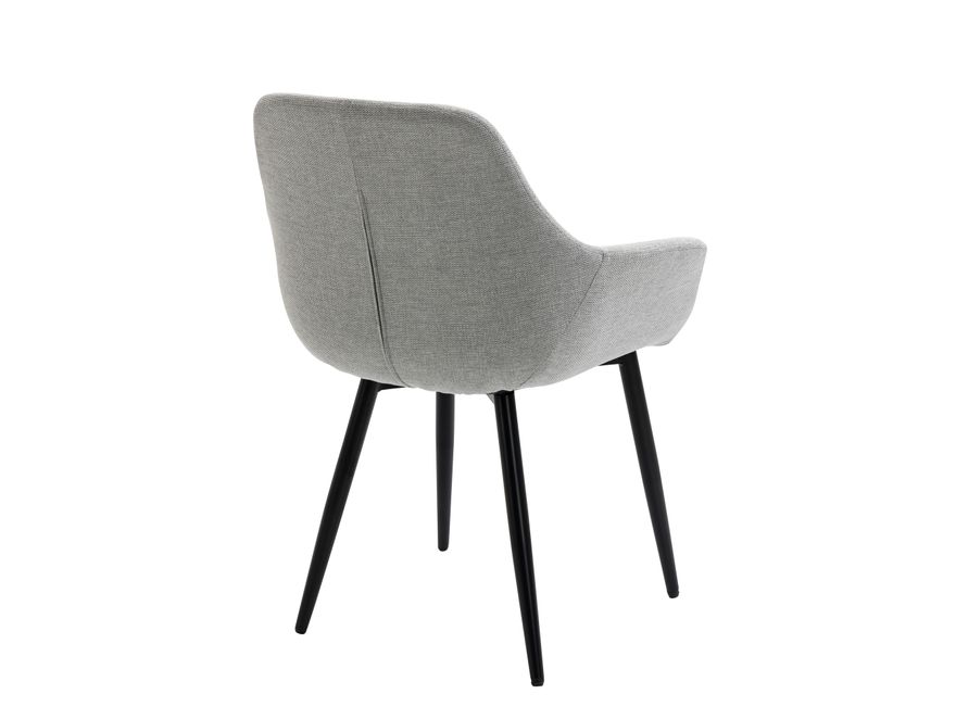 SalesFever® Essgruppe 5-tlg. 160x90 cm Tisch Akazie Stuhl Strukturstoff Hellgrau LAYNE-LEO 370797 - 10