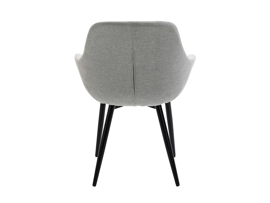 SalesFever® Essgruppe 5-tlg. 160x90 cm Tisch Akazie Stuhl Strukturstoff Hellgrau LAYNE-LEO 370797 - 12