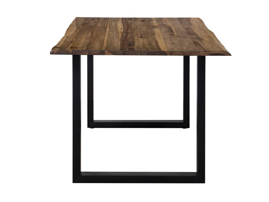 SalesFever® Essgruppe 5-tlg. 160x90 cm Tisch Akazie Stuhl Strukturstoff Anthrazit LAYNE-LEO 370803 - 4