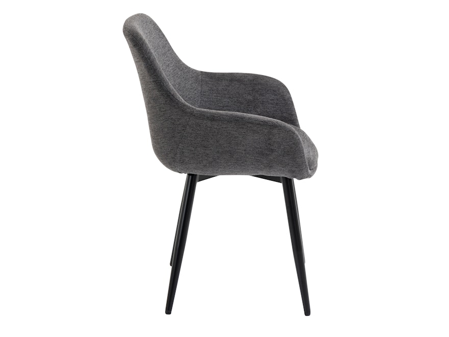 SalesFever® Essgruppe 5-tlg. 160x90 cm Tisch Akazie Stuhl Strukturstoff Anthrazit LAYNE-LEO 370803 - 8