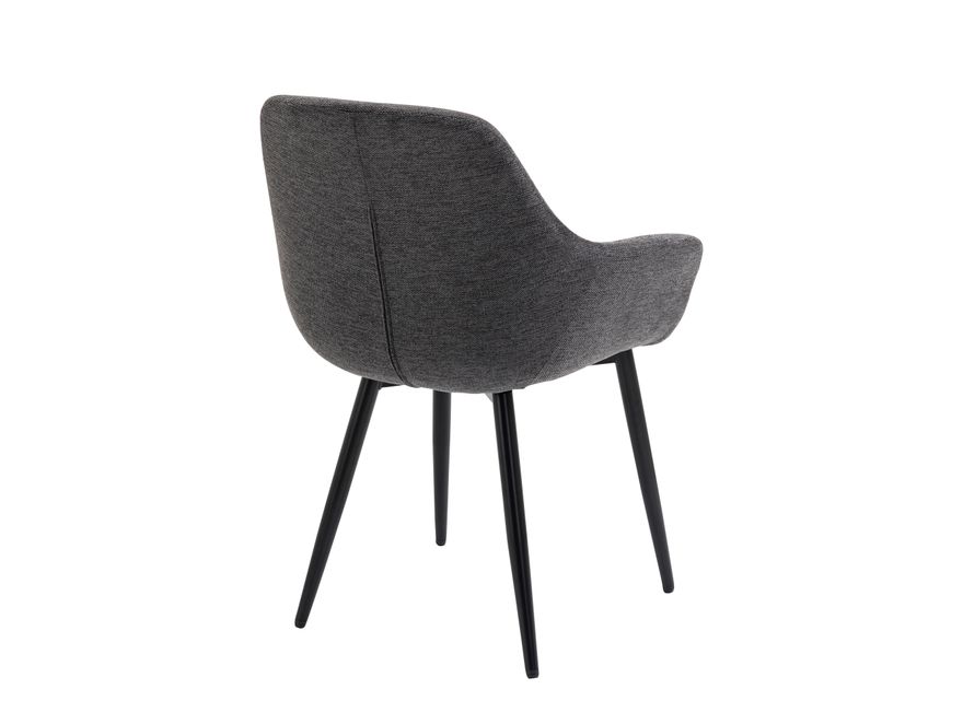 SalesFever® Essgruppe 5-tlg. 160x90 cm Tisch Akazie Stuhl Strukturstoff Anthrazit LAYNE-LEO 370803 - 9