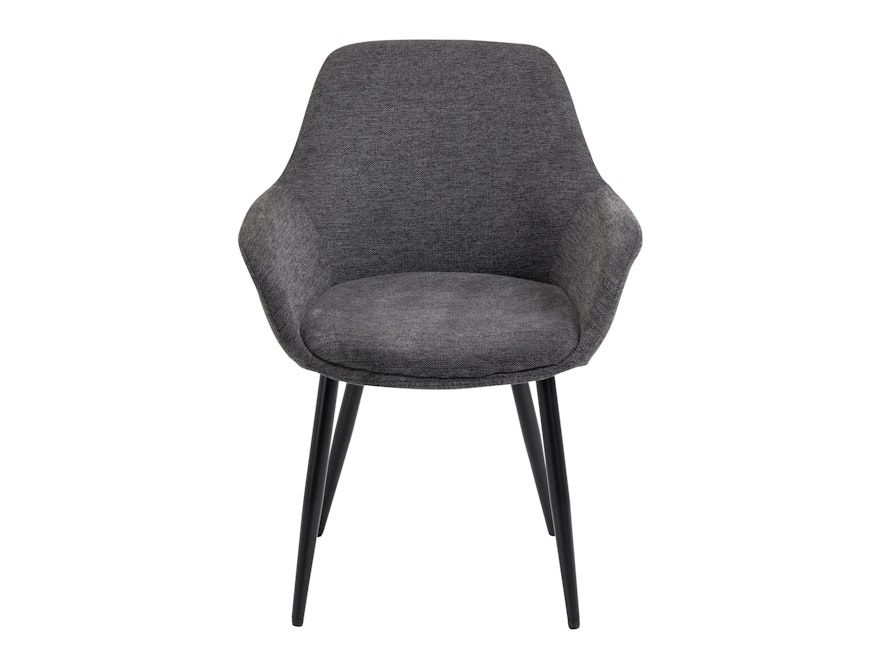 SalesFever® Essgruppe 5-tlg. 160x90 cm Tisch Akazie Stuhl Strukturstoff Anthrazit LAYNE-LEO 370803 - 10