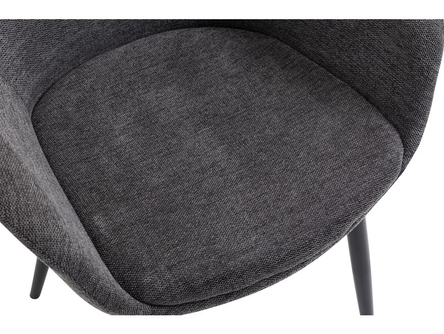 SalesFever® Essgruppe 5-tlg. 160x90 cm Tisch Akazie Stuhl Strukturstoff Anthrazit LAYNE-LEO 370803 - 14