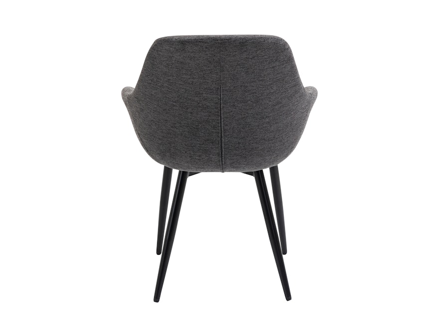 SalesFever® Essgruppe 5-tlg. 160x90 cm Tisch Akazie Stuhl Strukturstoff Anthrazit LAYNE-LEO 370803 - 13