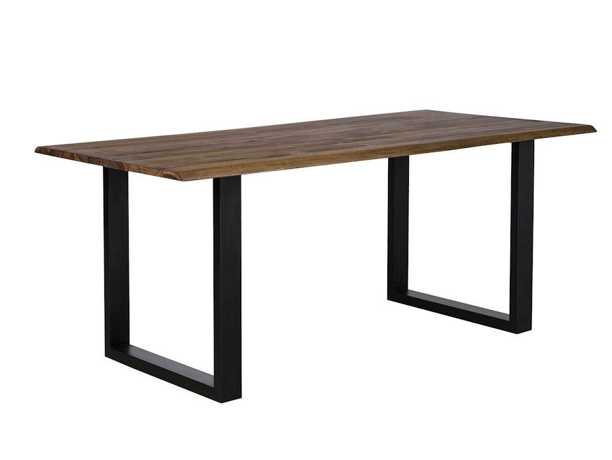 SalesFever® Essgruppe 5-tlg. 160x90 cm Akazie Nussbaum 4x Samtstuhl Braun Layne-Cristobal  369890 - 8