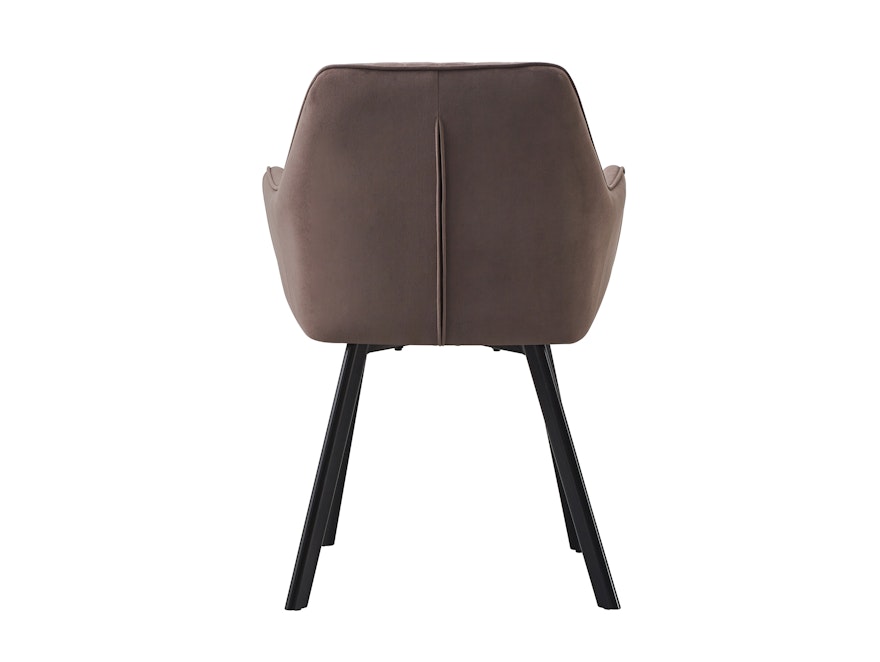 SalesFever® Essgruppe 5-tlg. 160x90 cm Akazie Nussbaum 4x Samtstuhl Braun Layne-Cristobal  369890 - 5
