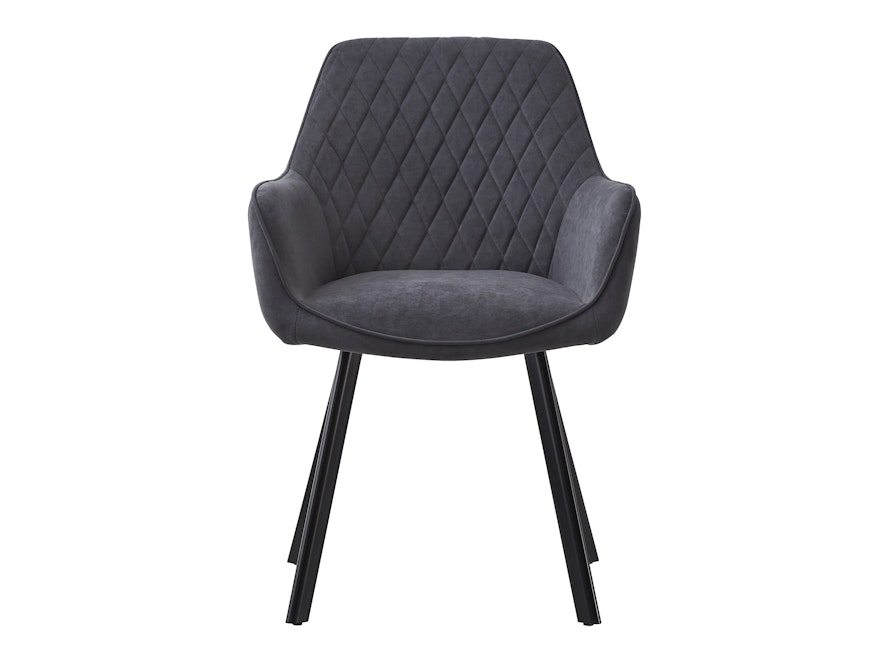 SalesFever® Essgruppe 5-tlg. 160x85 cm Akazie 4x Samtstuhl Grau Lando-Cristobal 369791 - 2
