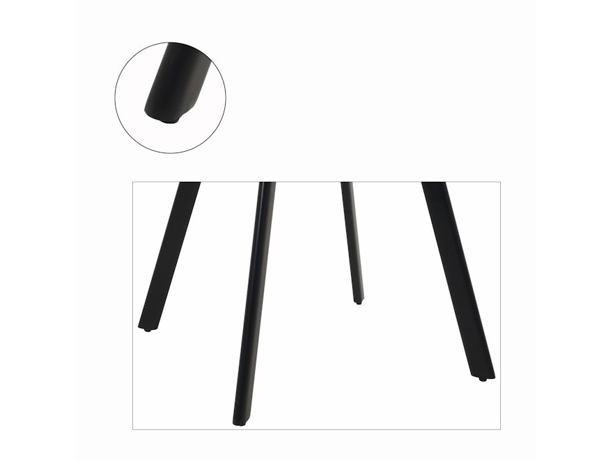SalesFever® Essgruppe 5-tlg. 180x90 cm Tisch Natur/Schwarz+ 4x Stuhl Grau Wilson-Cristobal 369753 - 8