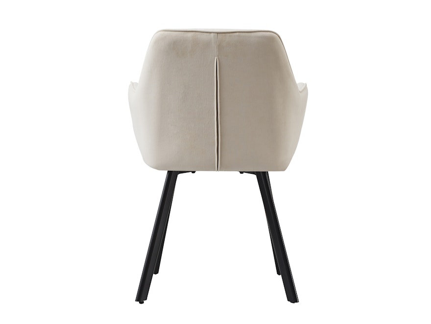 SalesFever® Essgruppe 5-tlg. 180x90 cm Tisch Natur/Schwarz+ 4x Stuhl Beige Wilson-Cristobal 369760 - 6