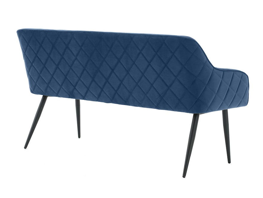 SalesFever® Essgruppe 6-tlg. 200x100 cm Akazie Stühle/Bank Samt Blau Saira-Freja-Finja 368190 - 9