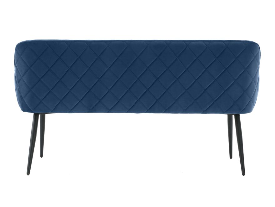 SalesFever® Essgruppe 6-tlg. 200x100 cm Akazie Stühle/Bank Samt Blau Saira-Freja-Finja 368190 - 10